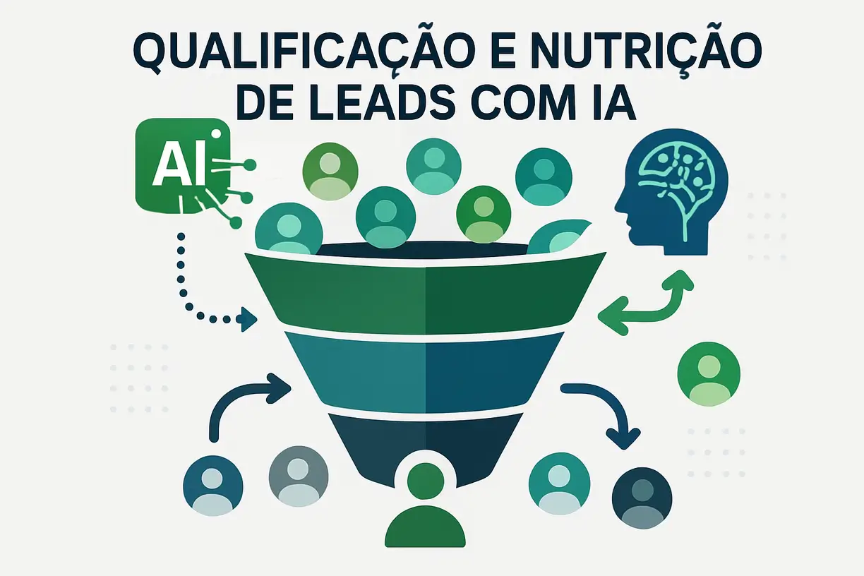 Ilustração do serviço Qualificação e Nutrição de Leads com IA
